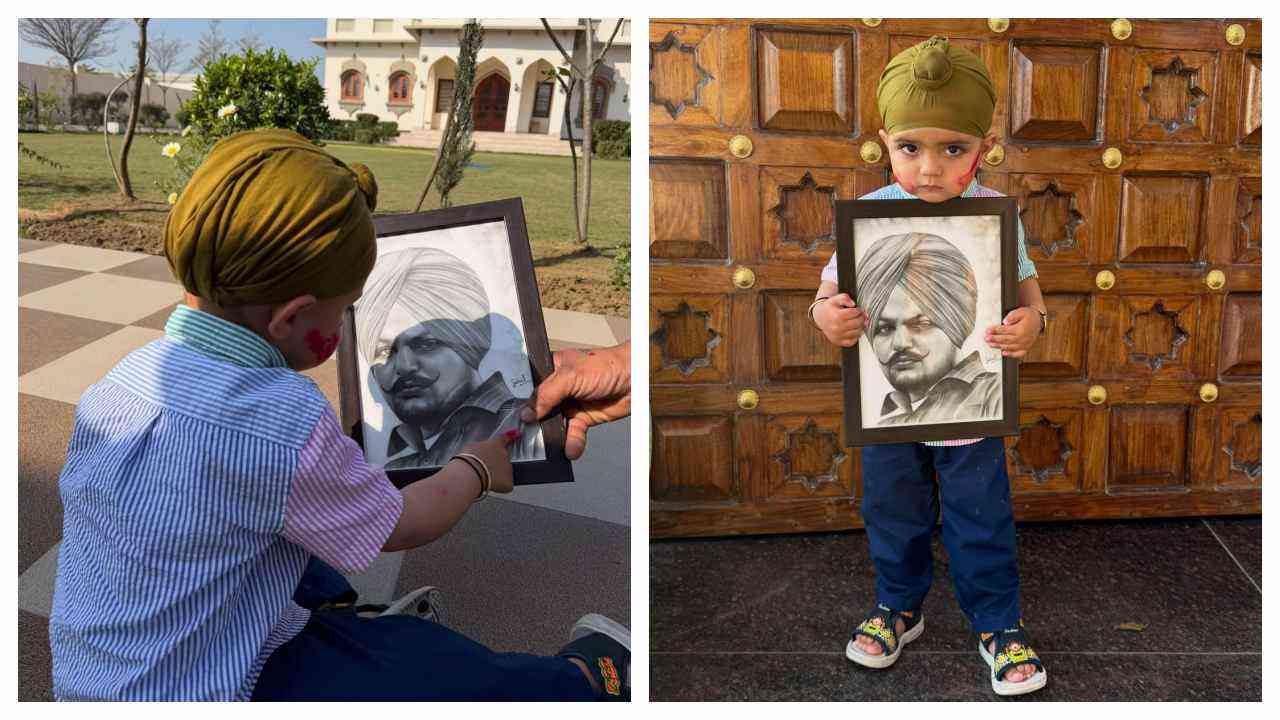 दिल को छू लेने वाली झलक, नन्हे मूसेवाला ने मनाई बड़े भाई की तस्वीर संग होली...