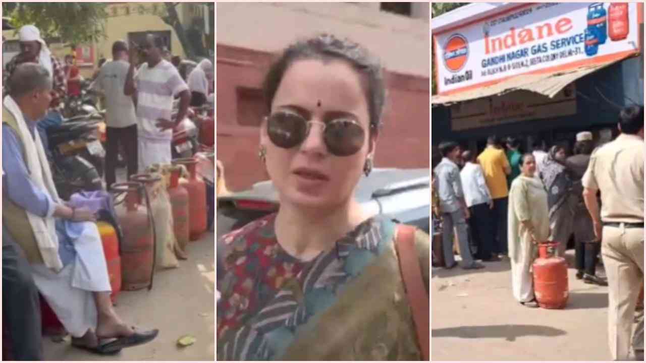 एक तरफ कंगना रनौत का सियासी बयान, दूसरी तरफ LPG गैस के लिए लंबी कतार...