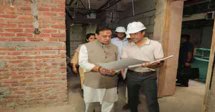 दिल्ली में असम भवन निर्माण कार्य का सीएम सरमा ने लिया जायजा