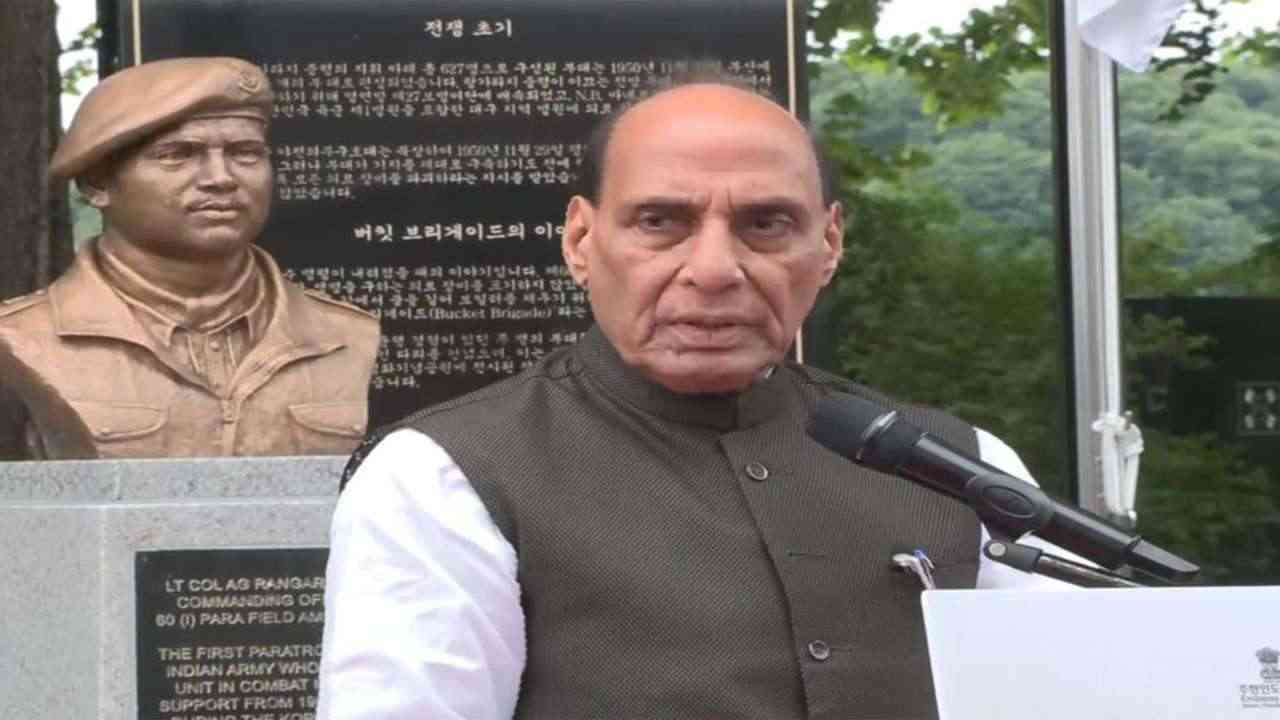 कोरियाई युद्ध में भारतीय सैनिकों के योगदान को राजनाथ सिंह ने किया नमन