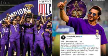 'Korbo Lorbo Jeetbo' शाहरुख खान ने LAKR को MLC 2026 चैंपियन बनने पर दी बधाई...