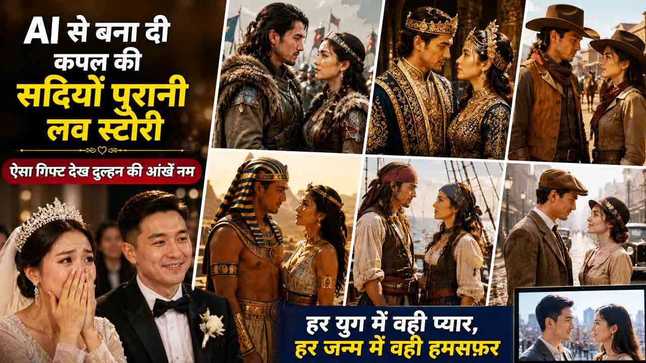 AI ने बनाई कपल की सदियों पुरानी लव स्टोरी, दुल्हन हुई भावुक