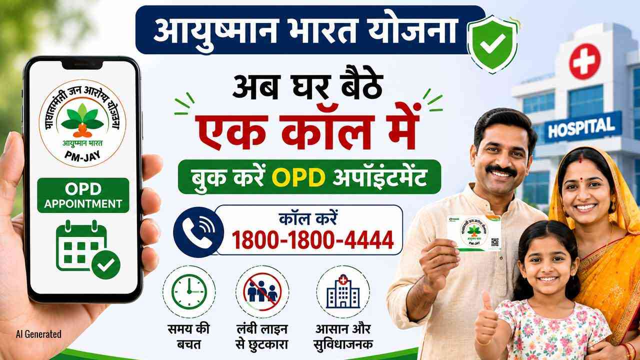 आयुष्मान भारत के लाभार्थियों को बड़ी राहत, अब एक कॉल पर घर बैठे बुक होगी OPD अपॉइंटमेंट