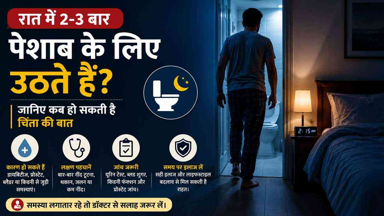 रात में बार-बार पेशाब आना कहीं बीमारी का संकेत तो नहीं? जानिए कब डॉक्टर से मिलना है जरूरी