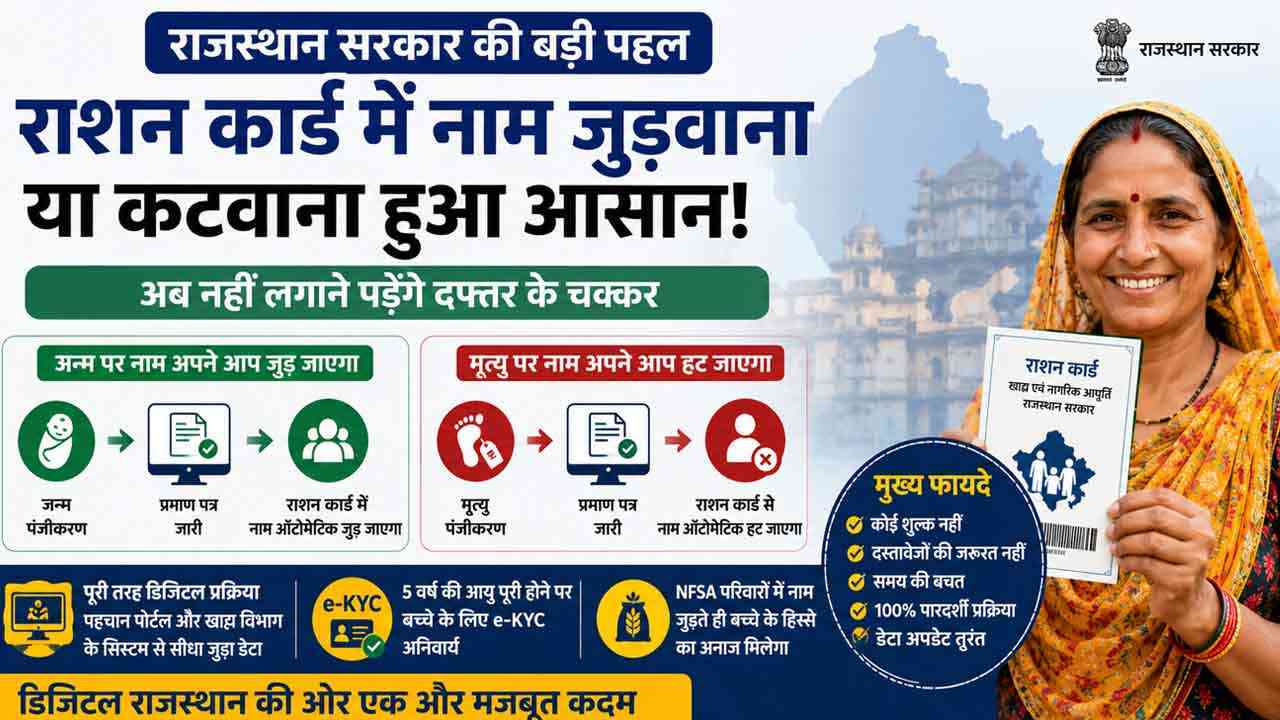 राशन कार्ड में नाम जुड़वाने या कटवाना हुआ आसान, नहीं लगाने पड़ेंगे दफ्तर के चक्कर
