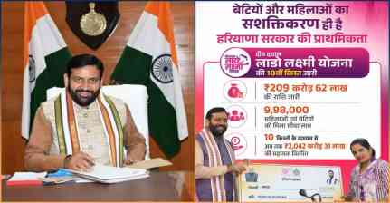 हरियाणा: 9.98 लाख महिलाओं-बेटियों को मिली आर्थिक मदद, CM नायब सिंह सैनी ने जारी की 10वीं किस्त