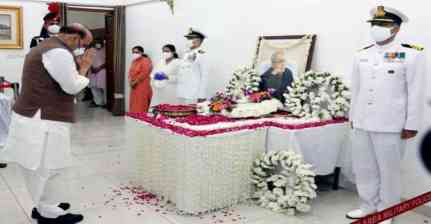 "Man of letters and statesman of exceptional intellect": Rajnath Singh pays tribute to former President Pranab Mukherjee on his death anniversary