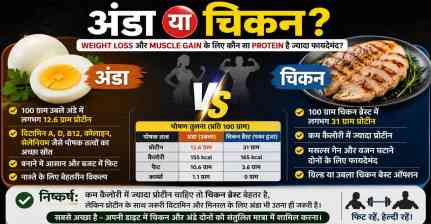अंडा या चिकन? Weight Loss और Muscle Gain के लिए कौन सा Protein है ज्यादा बेहतर?