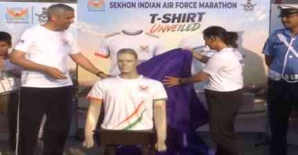 Chandigarh: Promo run, T-shirt unveiling held at Sukhna Lake ahead of Sekhon IAF Marathon