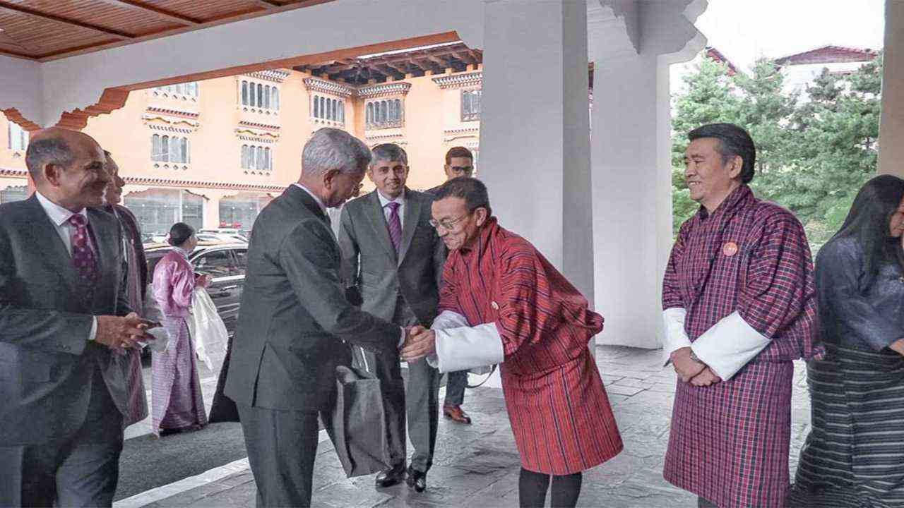 Thimphu: EAM Jaishankar receives warm welcome from Bhutan Finance Minister Lekey Dorji