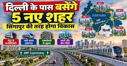 Delhi-NCR के पास बसेंगे 5 नए शहर, KMP Corridor बनेगा विकास की धुरी; Metro और Namo Bharat से जुड़ेंगे