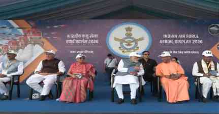 PM Modi attends Air Force Day Aerial Display-2026 at Varanasi’s Namo Ghat