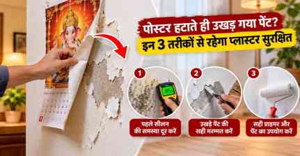 दीवार से पोस्टर हटाते ही उखड़ जाता है पेंट? ये 3 उपाय अपनाएं, लंबे समय तक सुरक्षित रहेगी दीवार