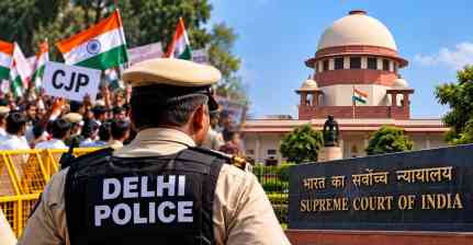 CJP प्रदर्शन पर दिल्ली पुलिस का सुप्रीम कोर्ट में हलफनामा, कहा- 10 अक्टूबर को अनुमति देते तो बिगड़ सकते थे हालात